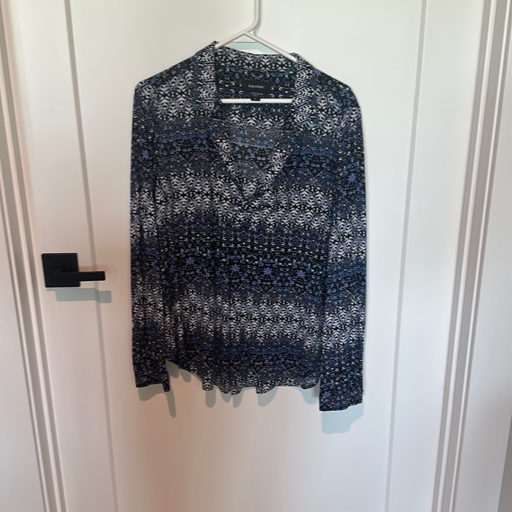 Blue Patterned Blouse